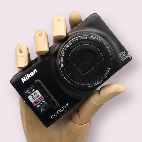 Nikon Coolpix S9500 Digital Camera | 18.1MP | Black - Picture 1 of 6